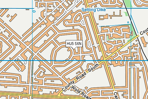 HU5 5XN map - OS VectorMap District (Ordnance Survey) HU5 5XN map - OS VectorMap District (Ordnance Survey)