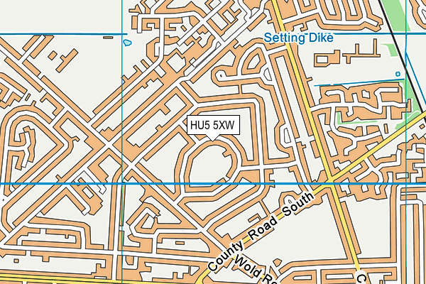 HU5 5XW map - OS VectorMap District (Ordnance Survey) HU5 5XW map - OS VectorMap District (Ordnance Survey)