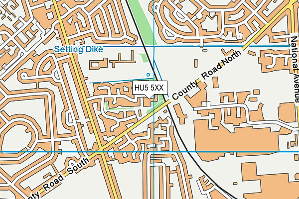 HU5 5XX map - OS VectorMap District (Ordnance Survey) HU5 5XX map - OS VectorMap District (Ordnance Survey)