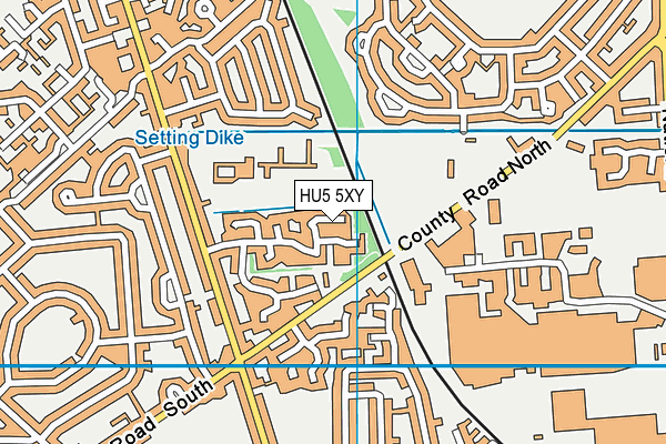 HU5 5XY map - OS VectorMap District (Ordnance Survey) HU5 5XY map - OS VectorMap District (Ordnance Survey)