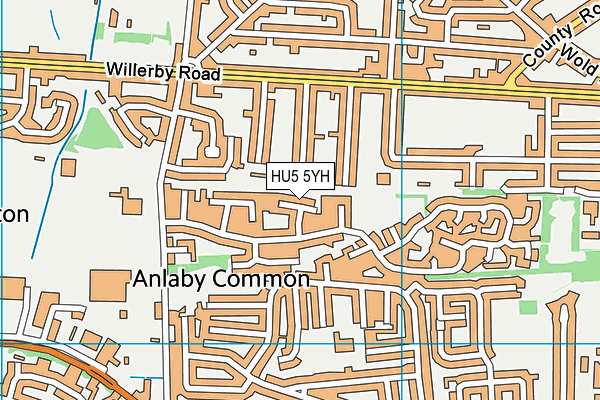 HU5 5YH map - OS VectorMap District (Ordnance Survey)