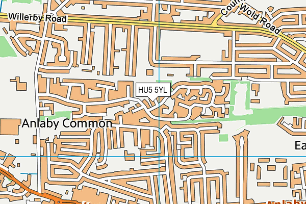 HU5 5YL map - OS VectorMap District (Ordnance Survey) HU5 5YL map - OS VectorMap District (Ordnance Survey)