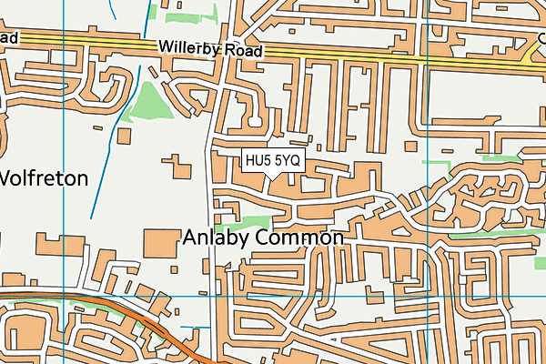 HU5 5YQ map - OS VectorMap District (Ordnance Survey)