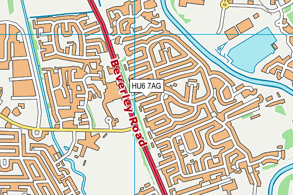 HU6 7AG map - OS VectorMap District (Ordnance Survey) HU6 7AG map - OS VectorMap District (Ordnance Survey)