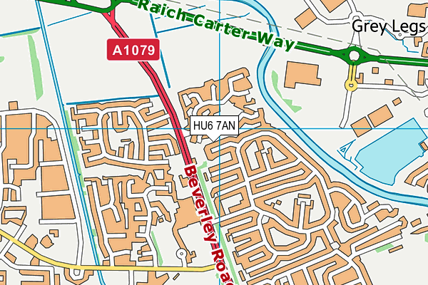 HU6 7AN map - OS VectorMap District (Ordnance Survey) HU6 7AN map - OS VectorMap District (Ordnance Survey)