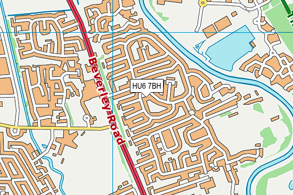 HU6 7BH map - OS VectorMap District (Ordnance Survey) HU6 7BH map - OS VectorMap District (Ordnance Survey)