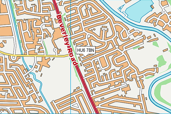 HU6 7BN map - OS VectorMap District (Ordnance Survey) HU6 7BN map - OS VectorMap District (Ordnance Survey)