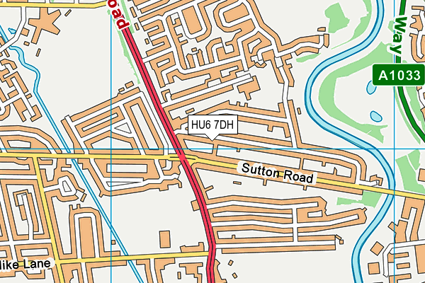 HU6 7DH map - OS VectorMap District (Ordnance Survey) HU6 7DH map - OS VectorMap District (Ordnance Survey)