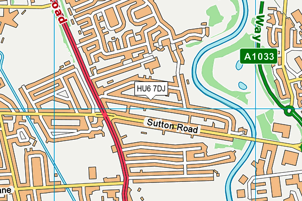 HU6 7DJ map - OS VectorMap District (Ordnance Survey) HU6 7DJ map - OS VectorMap District (Ordnance Survey)