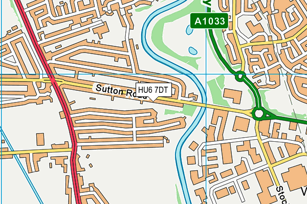 HU6 7DT map - OS VectorMap District (Ordnance Survey) HU6 7DT map - OS VectorMap District (Ordnance Survey)