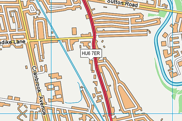 HU6 7ER map - OS VectorMap District (Ordnance Survey) HU6 7ER map - OS VectorMap District (Ordnance Survey)