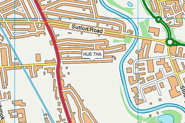 HU6 7HA map - OS VectorMap District (Ordnance Survey)