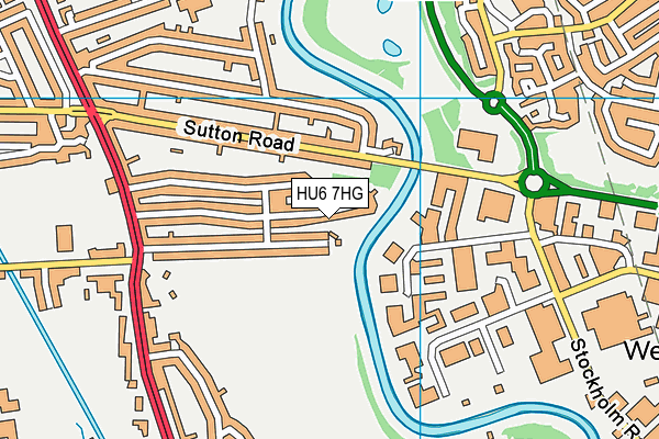 HU6 7HG map - OS VectorMap District (Ordnance Survey) HU6 7HG map - OS VectorMap District (Ordnance Survey)