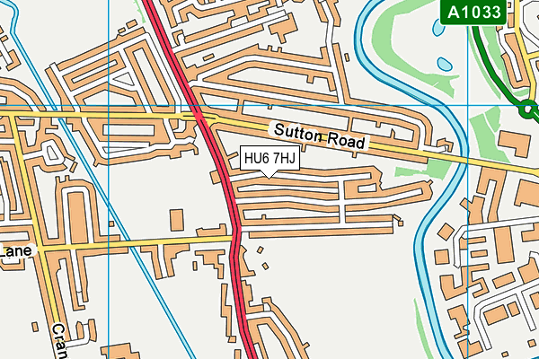 HU6 7HJ map - OS VectorMap District (Ordnance Survey) HU6 7HJ map - OS VectorMap District (Ordnance Survey)