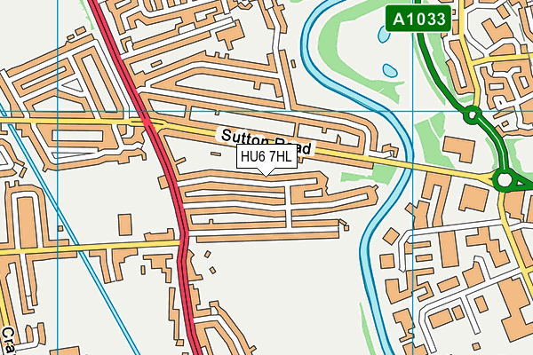 HU6 7HL map - OS VectorMap District (Ordnance Survey) HU6 7HL map - OS VectorMap District (Ordnance Survey)