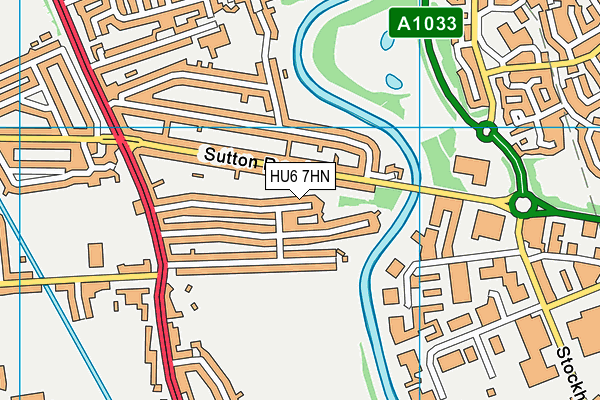 HU6 7HN map - OS VectorMap District (Ordnance Survey) HU6 7HN map - OS VectorMap District (Ordnance Survey)