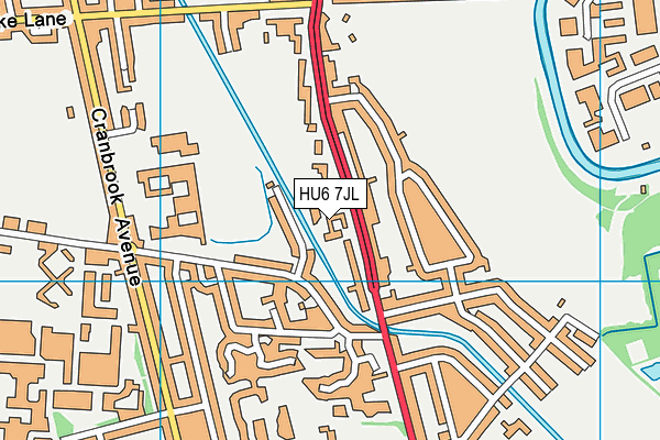 HU6 7JL map - OS VectorMap District (Ordnance Survey) HU6 7JL map - OS VectorMap District (Ordnance Survey)
