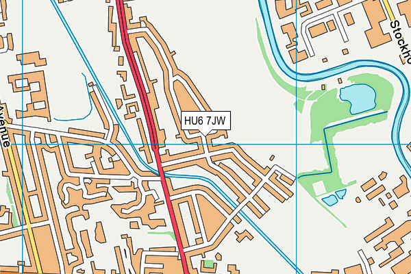 HU6 7JW map - OS VectorMap District (Ordnance Survey) HU6 7JW map - OS VectorMap District (Ordnance Survey)
