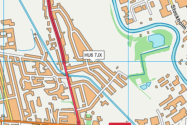 HU6 7JX map - OS VectorMap District (Ordnance Survey) HU6 7JX map - OS VectorMap District (Ordnance Survey)