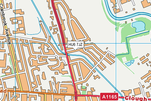 HU6 7JZ map - OS VectorMap District (Ordnance Survey) HU6 7JZ map - OS VectorMap District (Ordnance Survey)