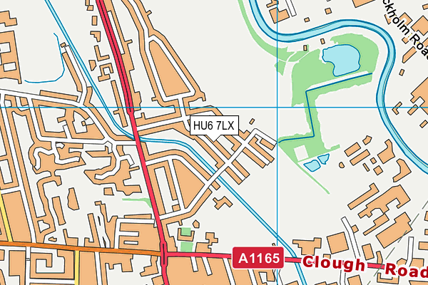 HU6 7LX map - OS VectorMap District (Ordnance Survey) HU6 7LX map - OS VectorMap District (Ordnance Survey)