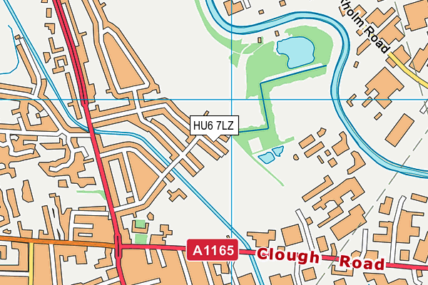 HU6 7LZ map - OS VectorMap District (Ordnance Survey) HU6 7LZ map - OS VectorMap District (Ordnance Survey)