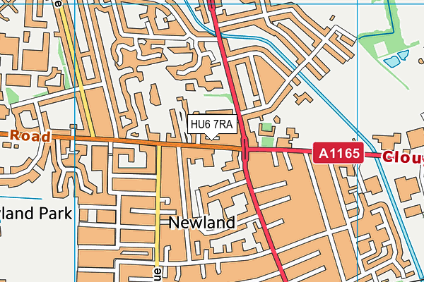 HU6 7RA map - OS VectorMap District (Ordnance Survey) HU6 7RA map - OS VectorMap District (Ordnance Survey)