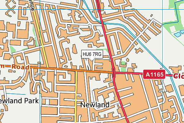 HU6 7RG map - OS VectorMap District (Ordnance Survey) HU6 7RG map - OS VectorMap District (Ordnance Survey)