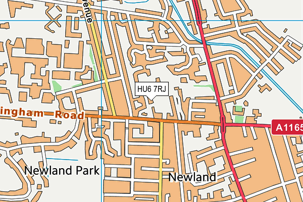 HU6 7RJ map - OS VectorMap District (Ordnance Survey) HU6 7RJ map - OS VectorMap District (Ordnance Survey)