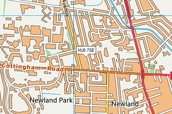 HU6 7SE map - OS VectorMap District (Ordnance Survey) HU6 7SE map - OS VectorMap District (Ordnance Survey)