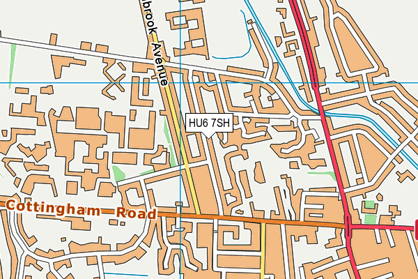 HU6 7SH map - OS VectorMap District (Ordnance Survey) HU6 7SH map - OS VectorMap District (Ordnance Survey)