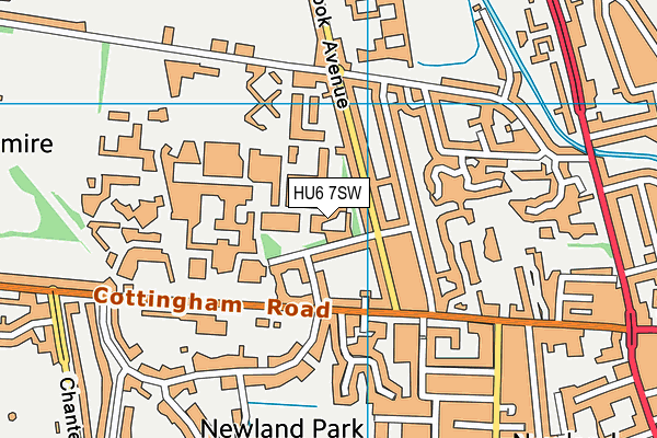 HU6 7SW map - OS VectorMap District (Ordnance Survey) HU6 7SW map - OS VectorMap District (Ordnance Survey)