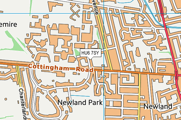 HU6 7SY map - OS VectorMap District (Ordnance Survey) HU6 7SY map - OS VectorMap District (Ordnance Survey)