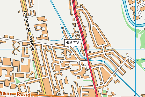 HU6 7TA map - OS VectorMap District (Ordnance Survey) HU6 7TA map - OS VectorMap District (Ordnance Survey)