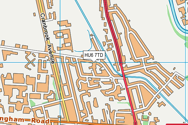 HU6 7TD map - OS VectorMap District (Ordnance Survey) HU6 7TD map - OS VectorMap District (Ordnance Survey)