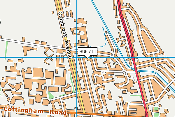 HU6 7TJ map - OS VectorMap District (Ordnance Survey) HU6 7TJ map - OS VectorMap District (Ordnance Survey)