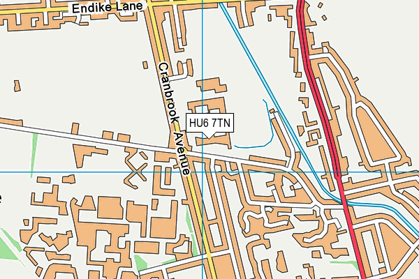 HU6 7TN map - OS VectorMap District (Ordnance Survey) HU6 7TN map - OS VectorMap District (Ordnance Survey)