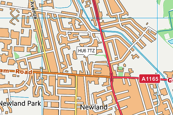 HU6 7TZ map - OS VectorMap District (Ordnance Survey) HU6 7TZ map - OS VectorMap District (Ordnance Survey)