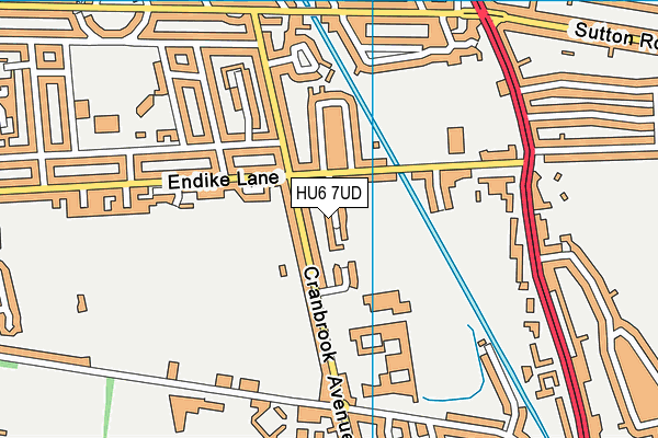HU6 7UD map - OS VectorMap District (Ordnance Survey) HU6 7UD map - OS VectorMap District (Ordnance Survey)