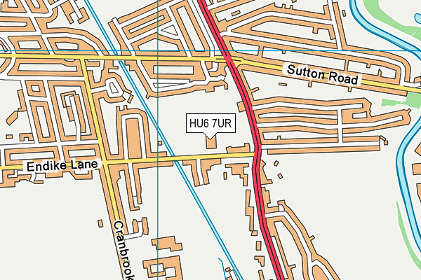 HU6 7UR map - OS VectorMap District (Ordnance Survey) HU6 7UR map - OS VectorMap District (Ordnance Survey)