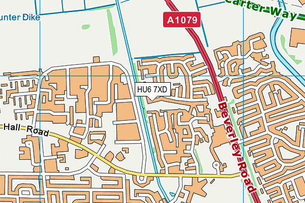 HU6 7XD map - OS VectorMap District (Ordnance Survey) HU6 7XD map - OS VectorMap District (Ordnance Survey)