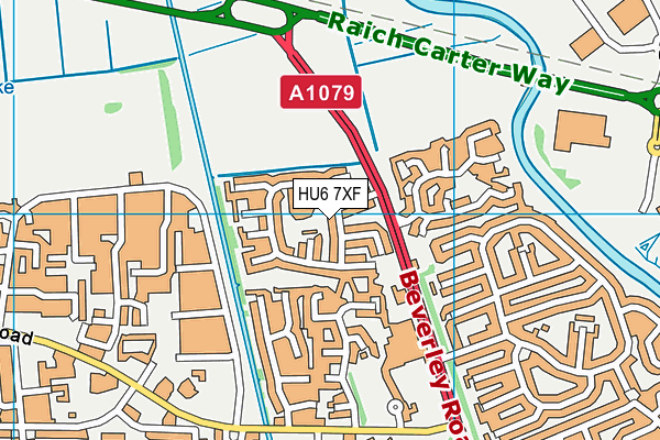 HU6 7XF map - OS VectorMap District (Ordnance Survey) HU6 7XF map - OS VectorMap District (Ordnance Survey)