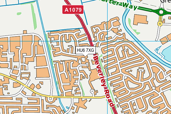 HU6 7XG map - OS VectorMap District (Ordnance Survey) HU6 7XG map - OS VectorMap District (Ordnance Survey)
