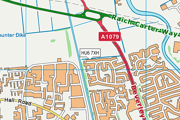 HU6 7XH map - OS VectorMap District (Ordnance Survey) HU6 7XH map - OS VectorMap District (Ordnance Survey)