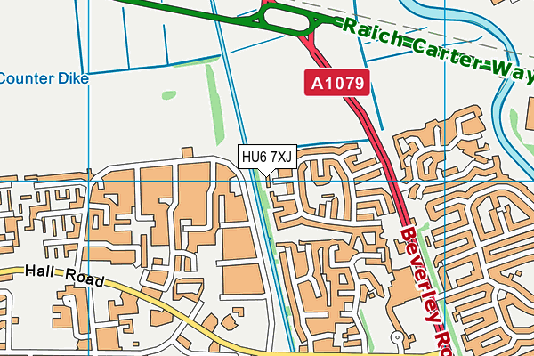 HU6 7XJ map - OS VectorMap District (Ordnance Survey) HU6 7XJ map - OS VectorMap District (Ordnance Survey)