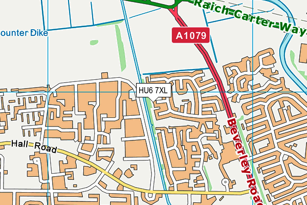 HU6 7XL map - OS VectorMap District (Ordnance Survey) HU6 7XL map - OS VectorMap District (Ordnance Survey)