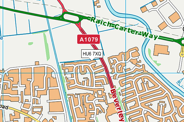 HU6 7XQ map - OS VectorMap District (Ordnance Survey)