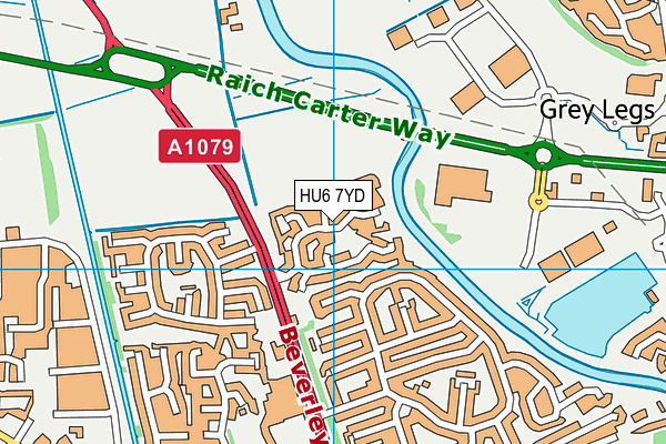 HU6 7YD map - OS VectorMap District (Ordnance Survey) HU6 7YD map - OS VectorMap District (Ordnance Survey)