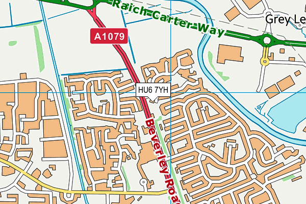 HU6 7YH map - OS VectorMap District (Ordnance Survey) HU6 7YH map - OS VectorMap District (Ordnance Survey)