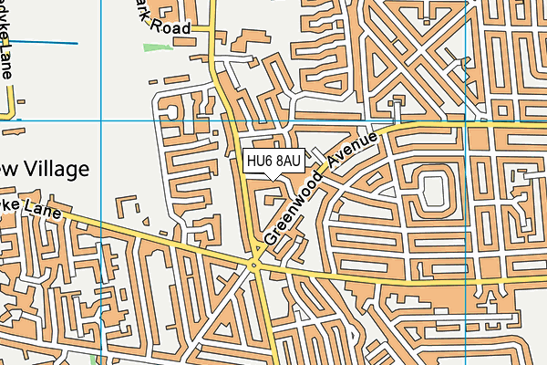 HU6 8AU map - OS VectorMap District (Ordnance Survey) HU6 8AU map - OS VectorMap District (Ordnance Survey)